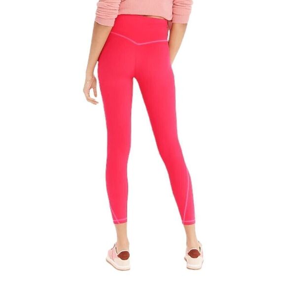 J.Crew‎ Active Leggings Womens Size XS Hot Pink Cloud Stretch High Rise Athletic - Picture 2 of 12